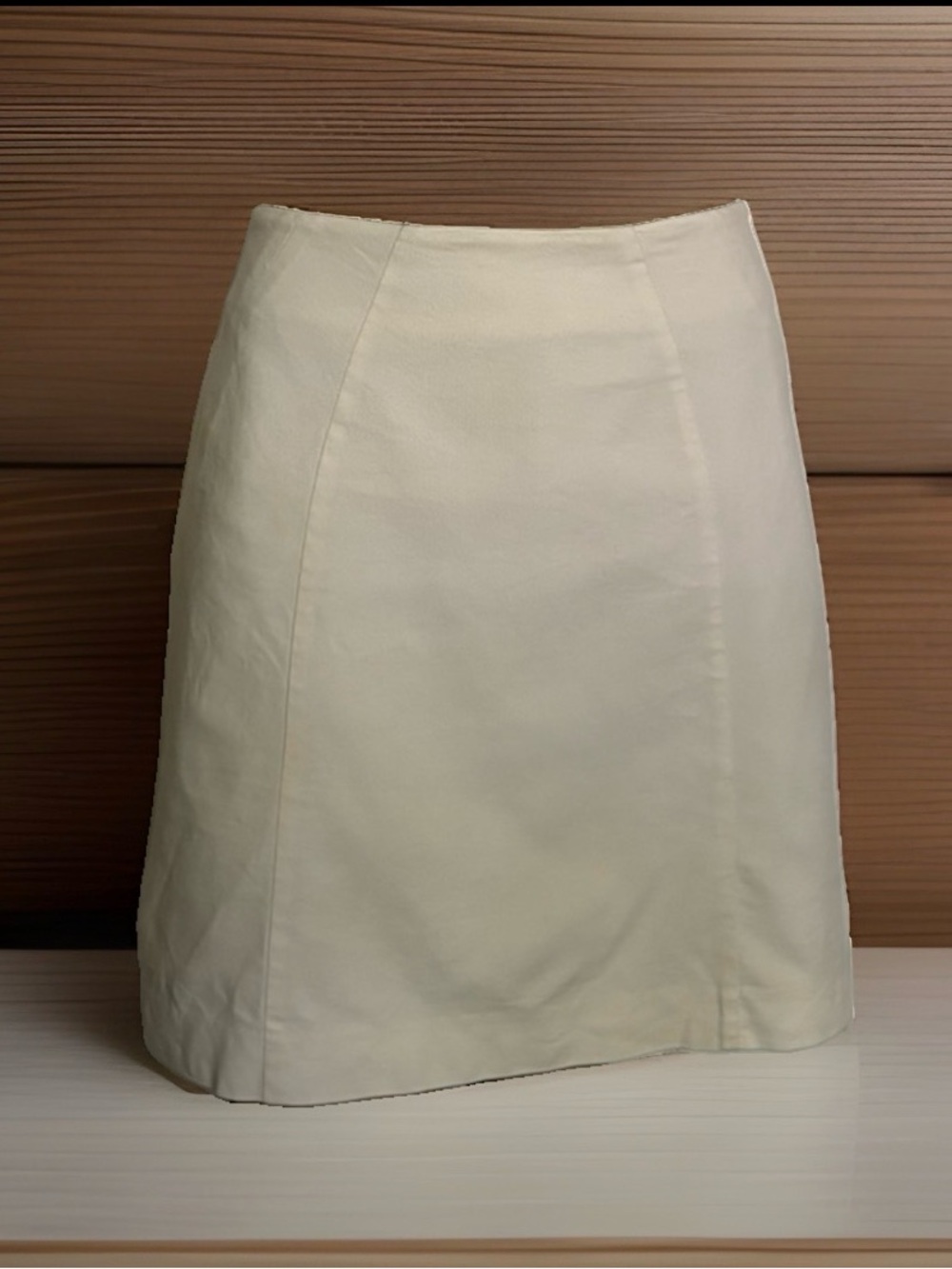 LOFT Cream Mini A-Line Skirt
